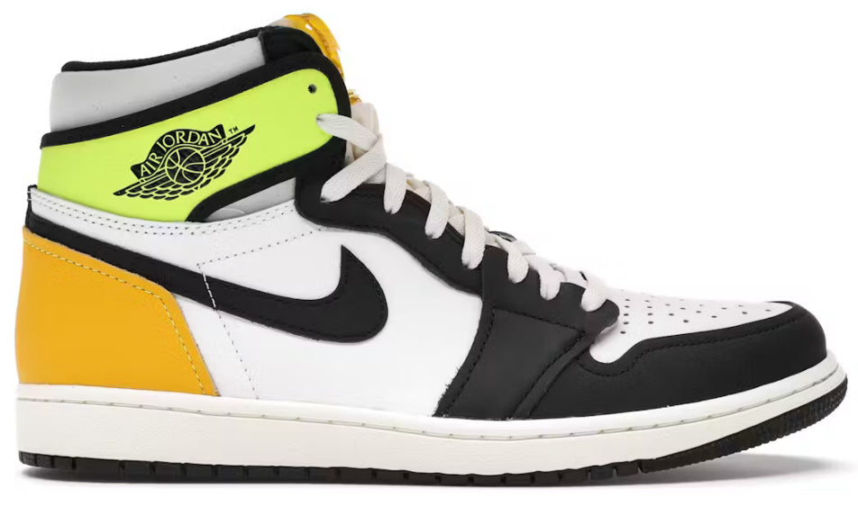 Jordan 1 Retro High White Black Volt University Gold (Used)