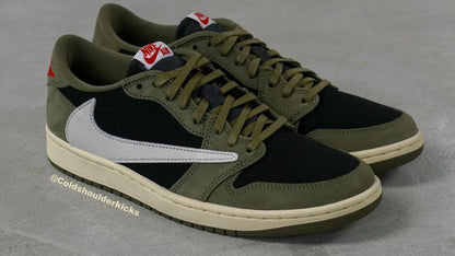 Jordan 1 Low Travis Scott Oliva (MUESTRA)