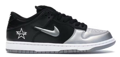 Nike SB Dunk Low Supreme Jewel Swoosh Silver (USED)