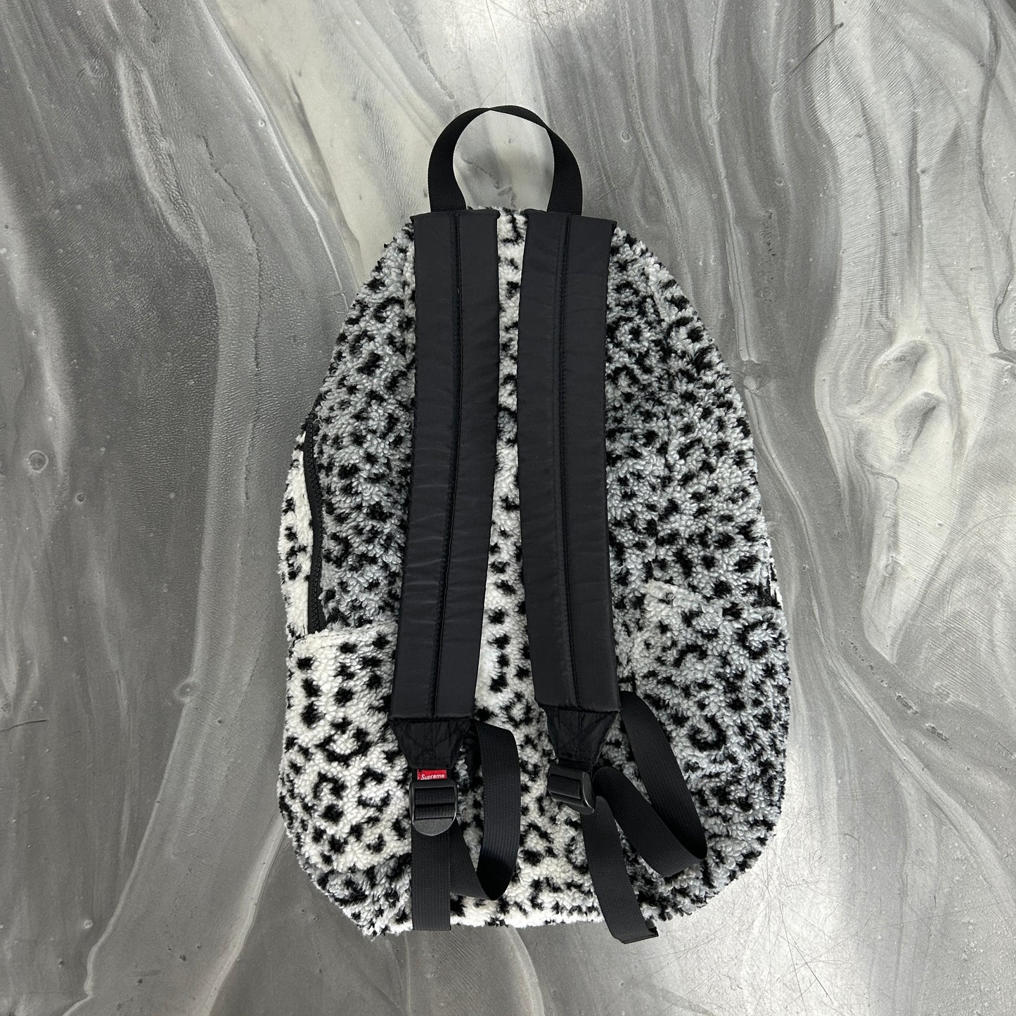 Supreme Leopard Fleece Backpack
White FW17