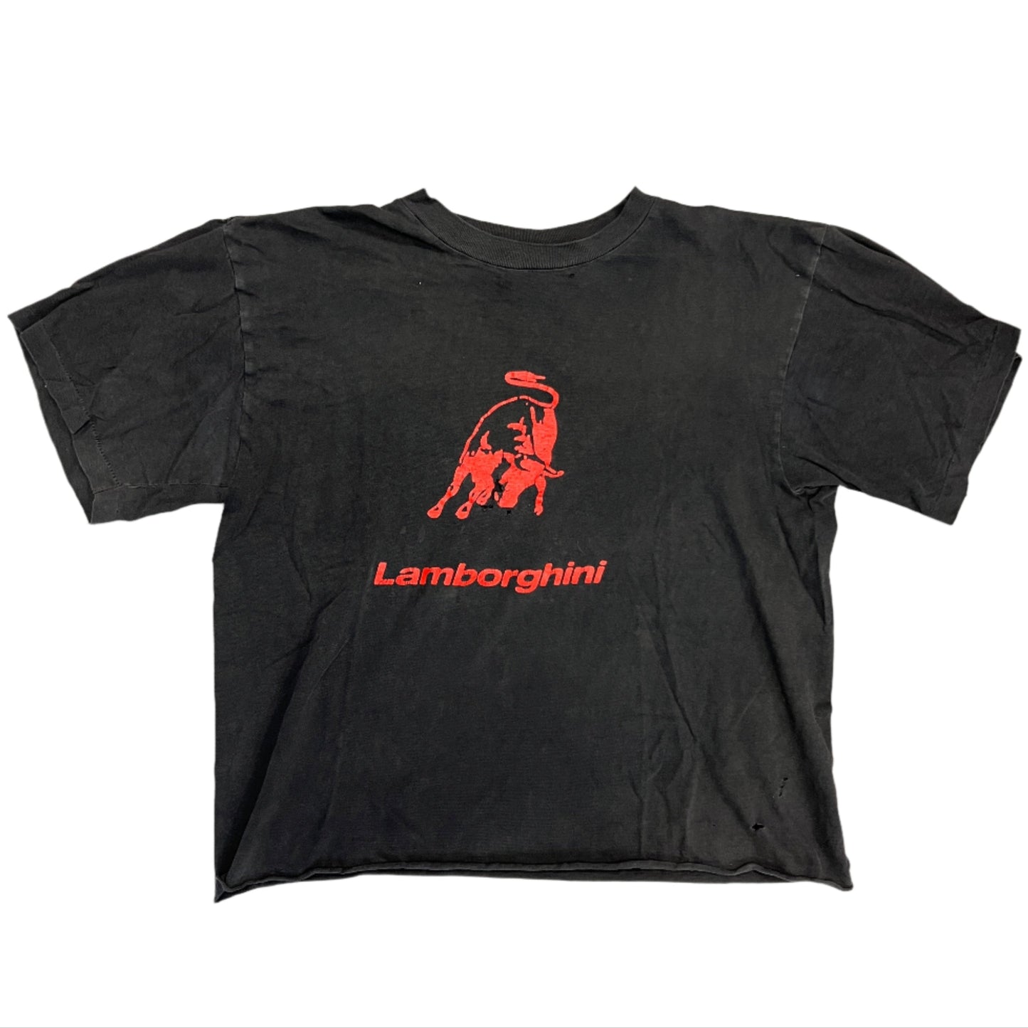 Thrashed Vintage Lamborghini Cropped Tee