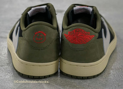 Jordan 1 Low Travis Scott Oliva (MUESTRA)