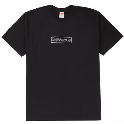 Supreme KAWS Chalk Logo Tee Black