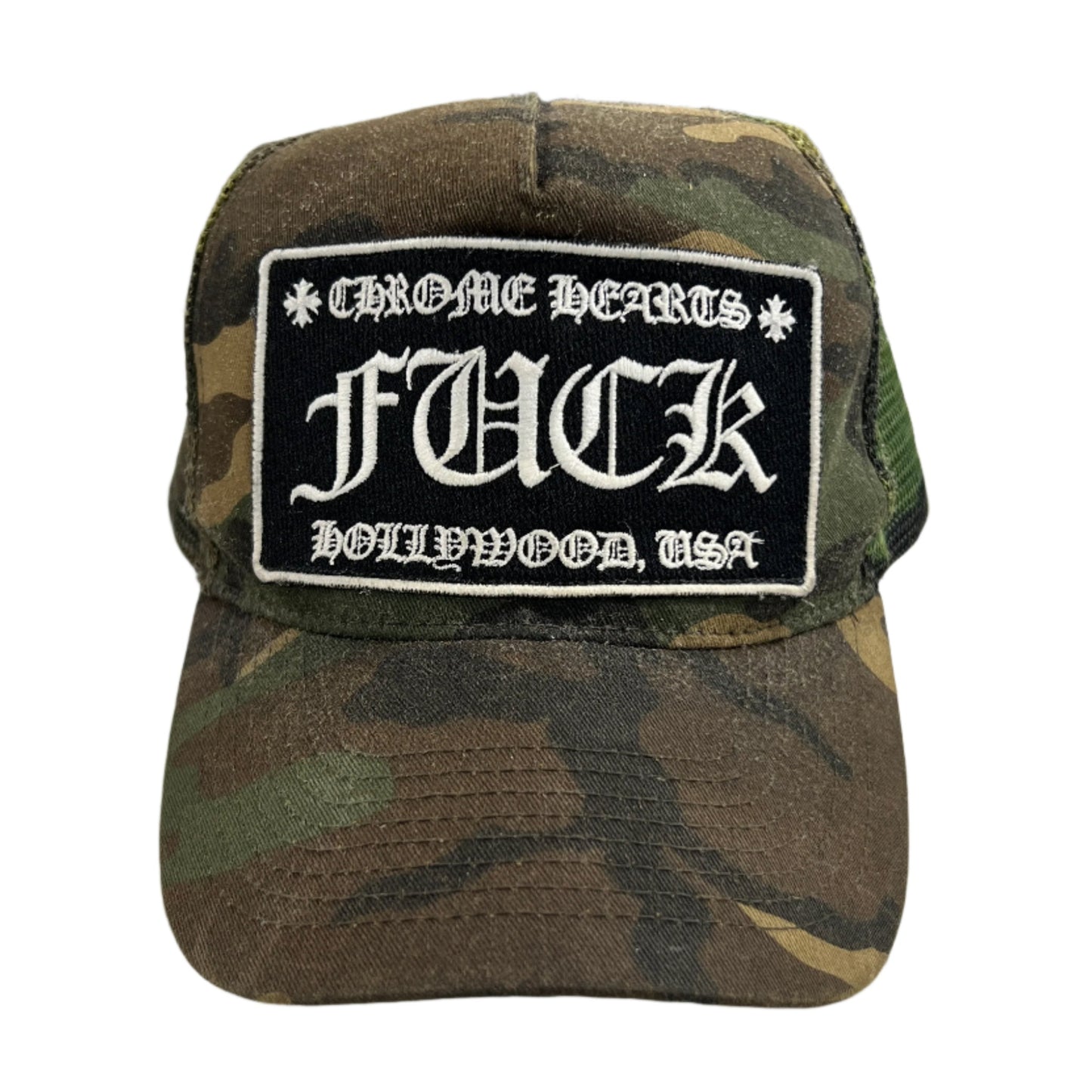 Vintage Chrome Hearts “FUCK” Camo Hat