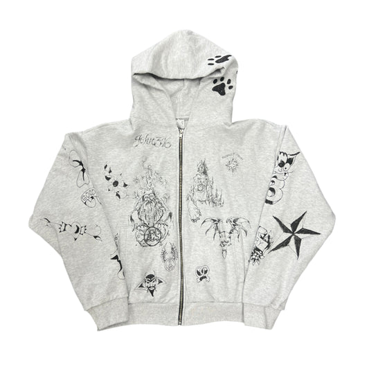 Basketcase Tattoo Sailor Zip Up Hoodie