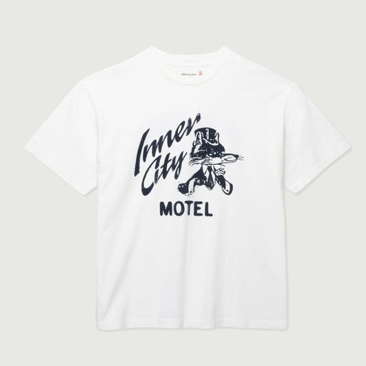 HTG INNER CITY MOTEL SS TEE- WHITE