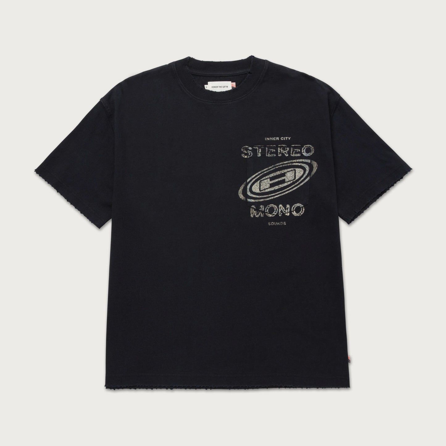 HTG STEREO MONO TEE - BLACK