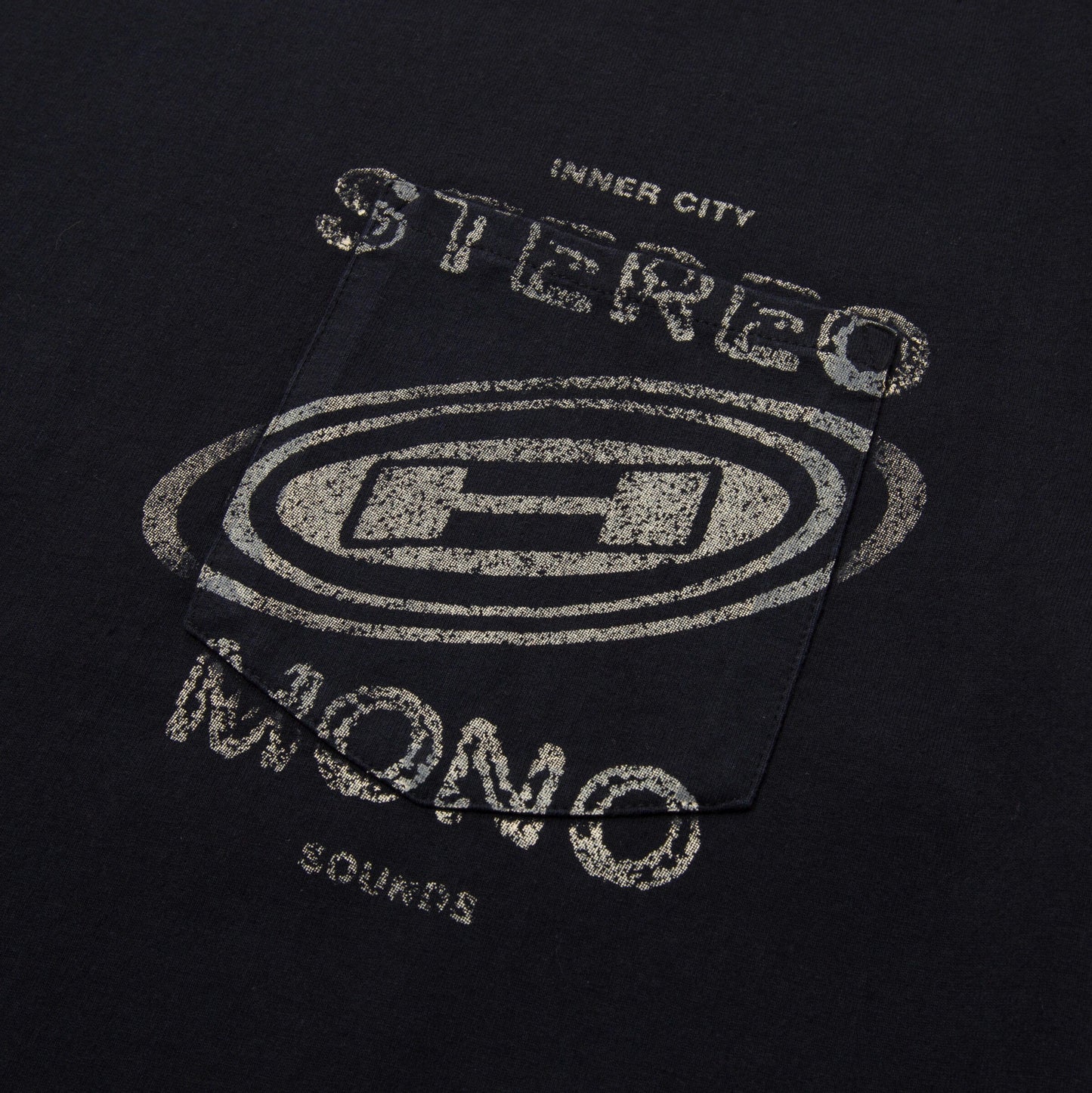 HTG STEREO MONO TEE - BLACK