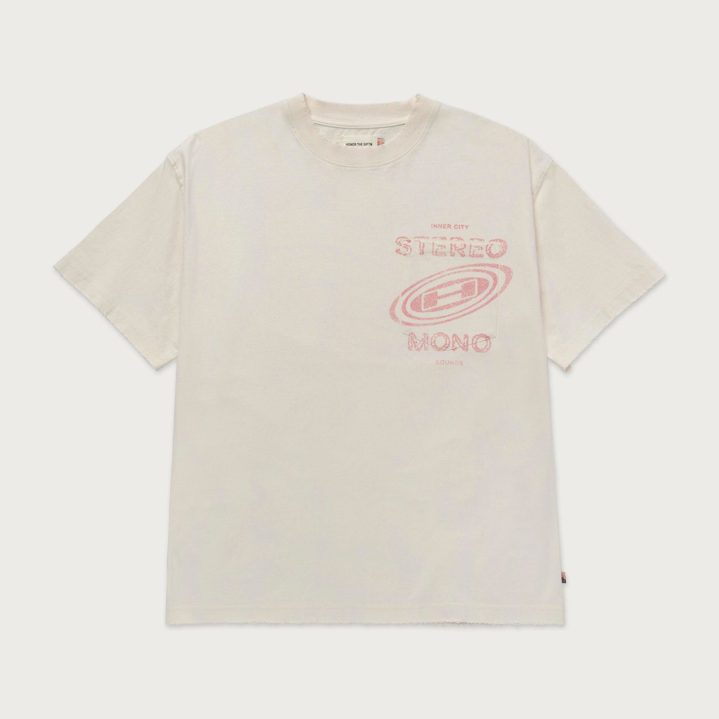 HTG STEREO MONO TEE - CREAM