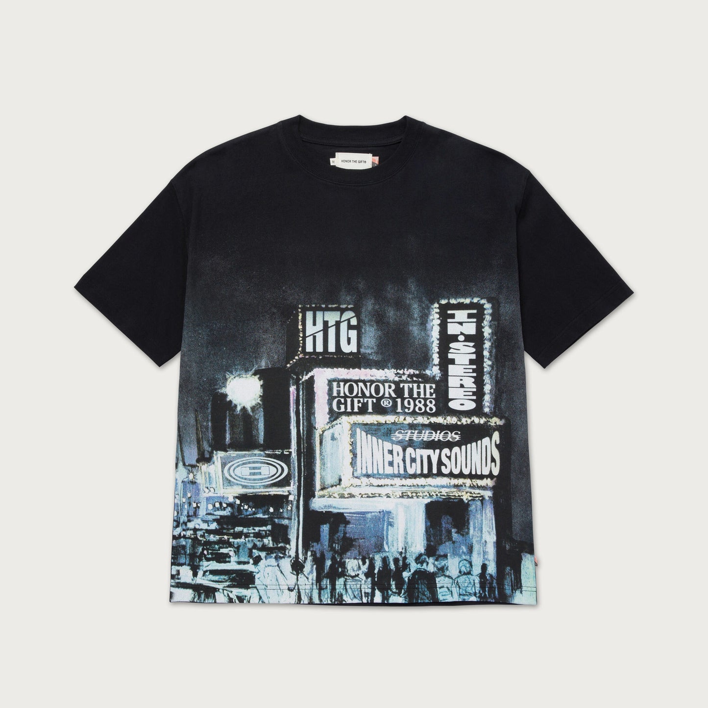 HTG CITY LIGHTS TEE - BLACK