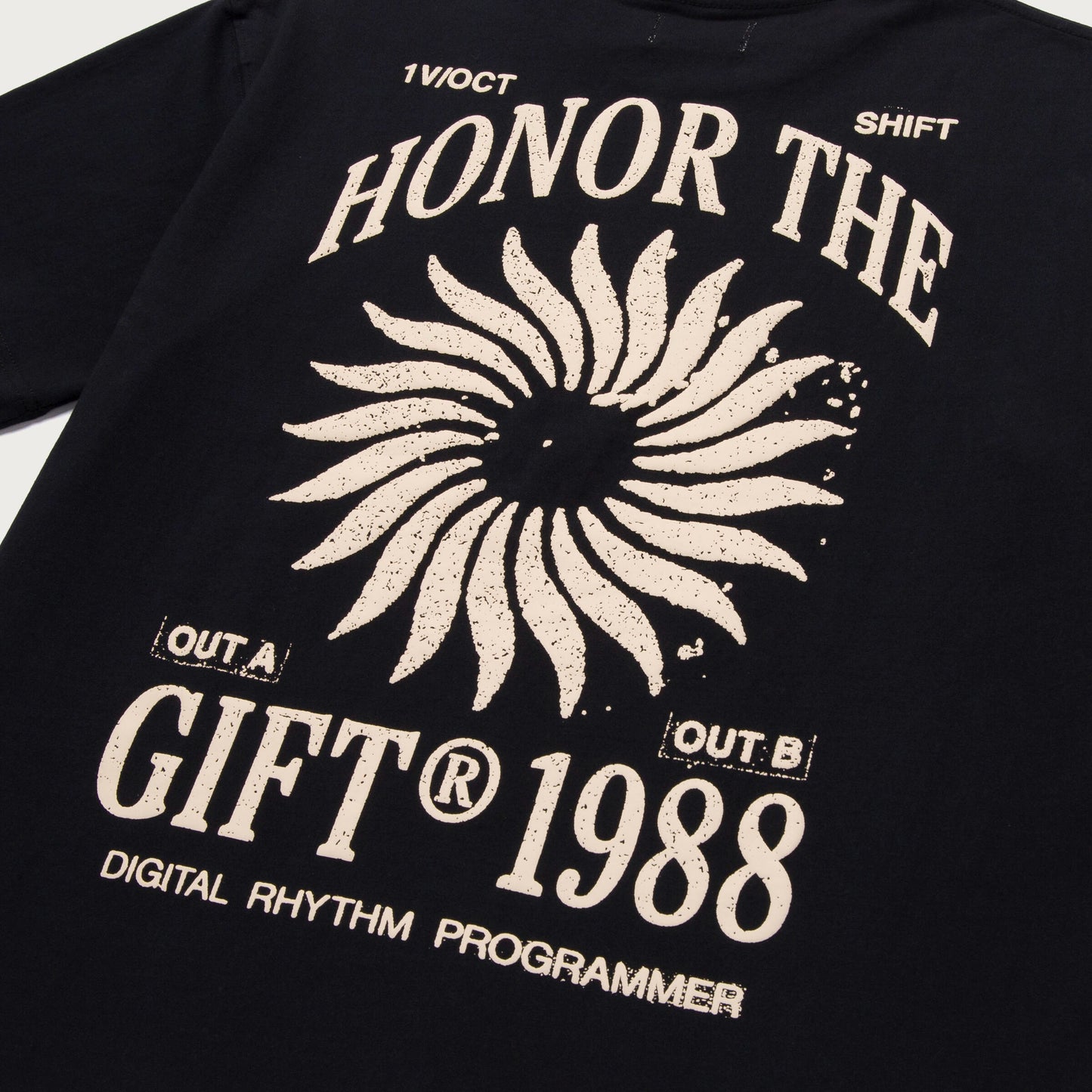 HTG SUNRAY LOGO TEE - BLACK