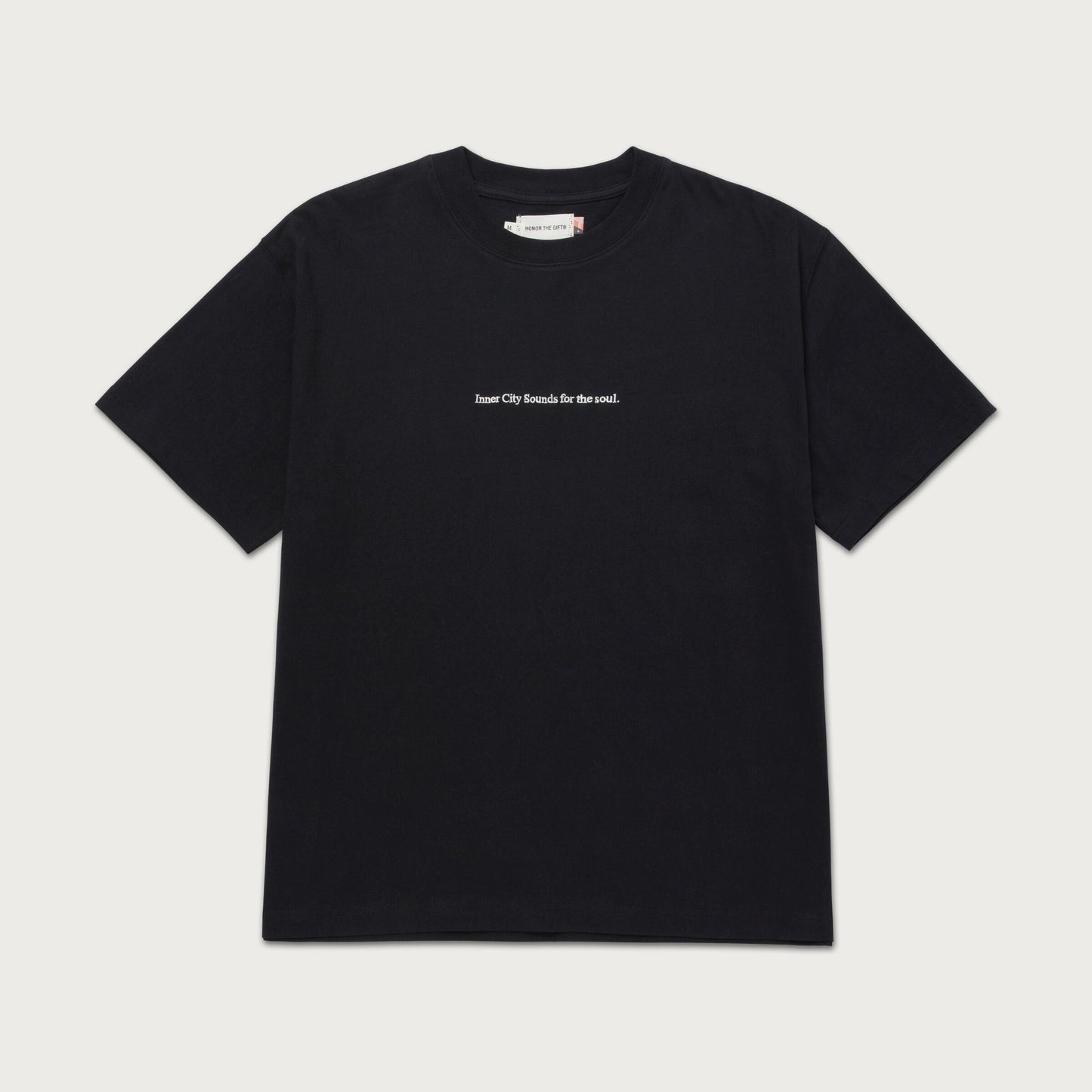 HTG RECORDS OVAL LOGO TEE - BLACK