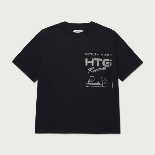 HTG RECORDS TEE - BLACK