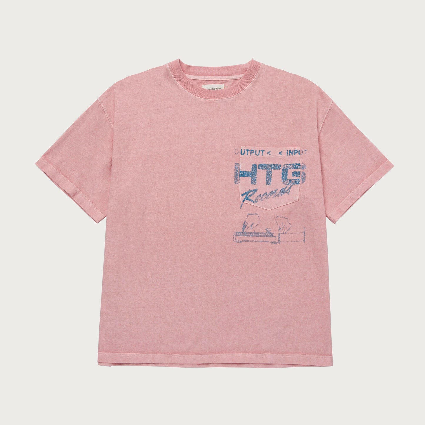 HTG RECORDS TEE - PINK