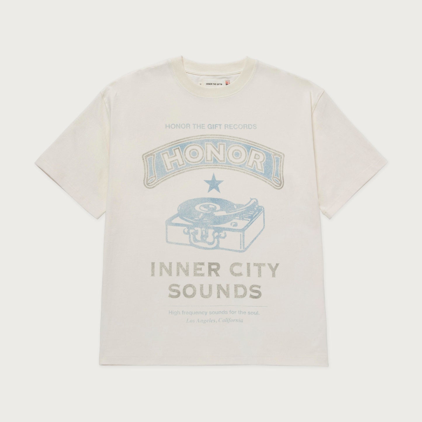 HTG HONOR RECORDS TEE - CREAM