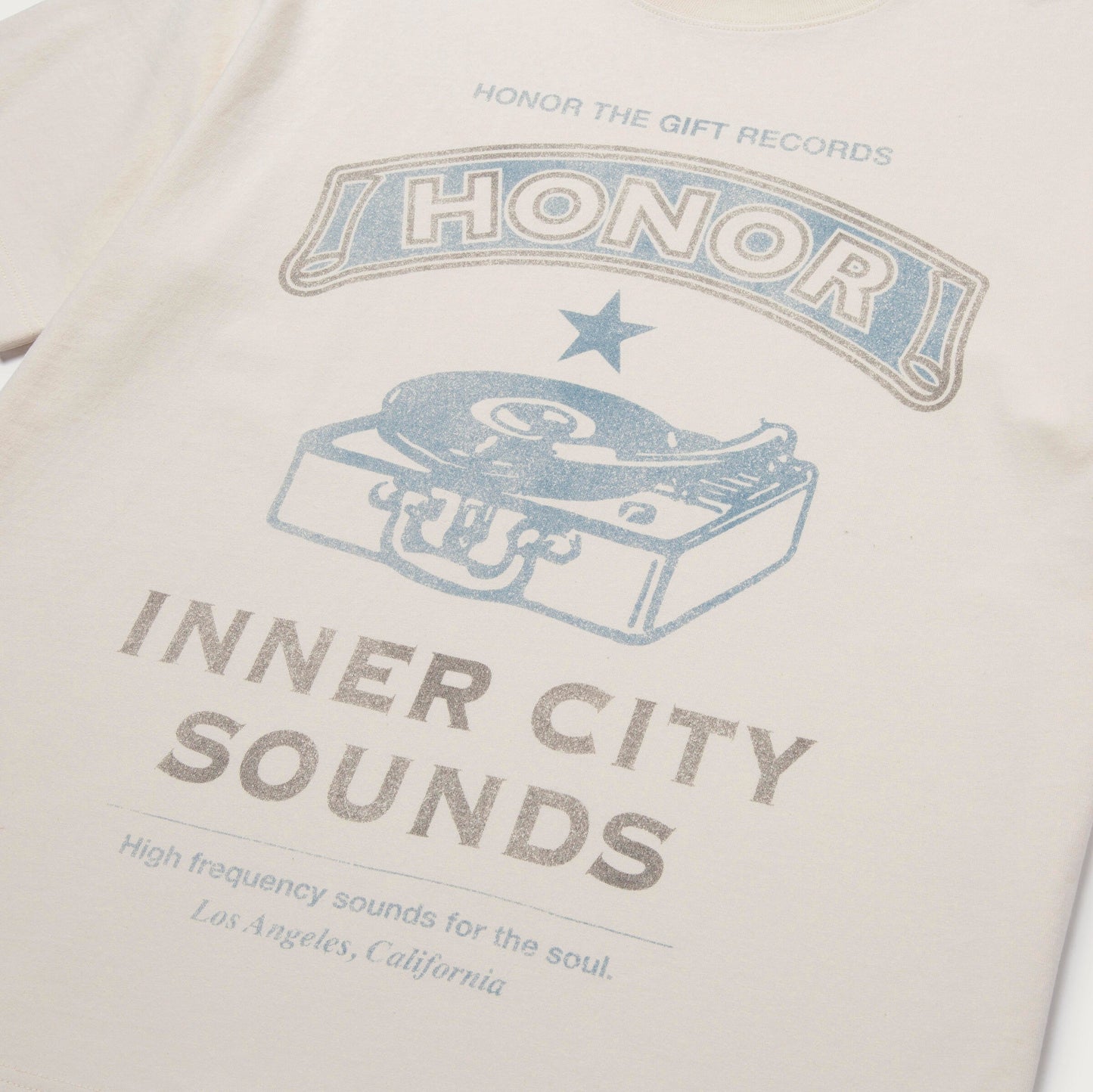 HTG HONOR RECORDS TEE - CREAM