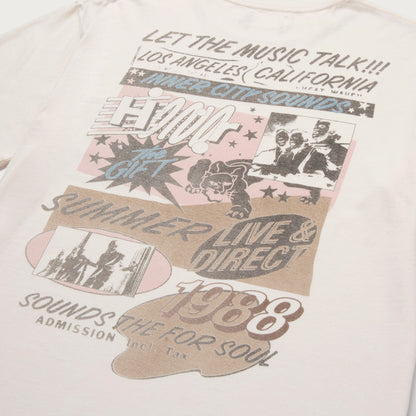 HTG MUSIC LANGUAGE TEE - CREAM