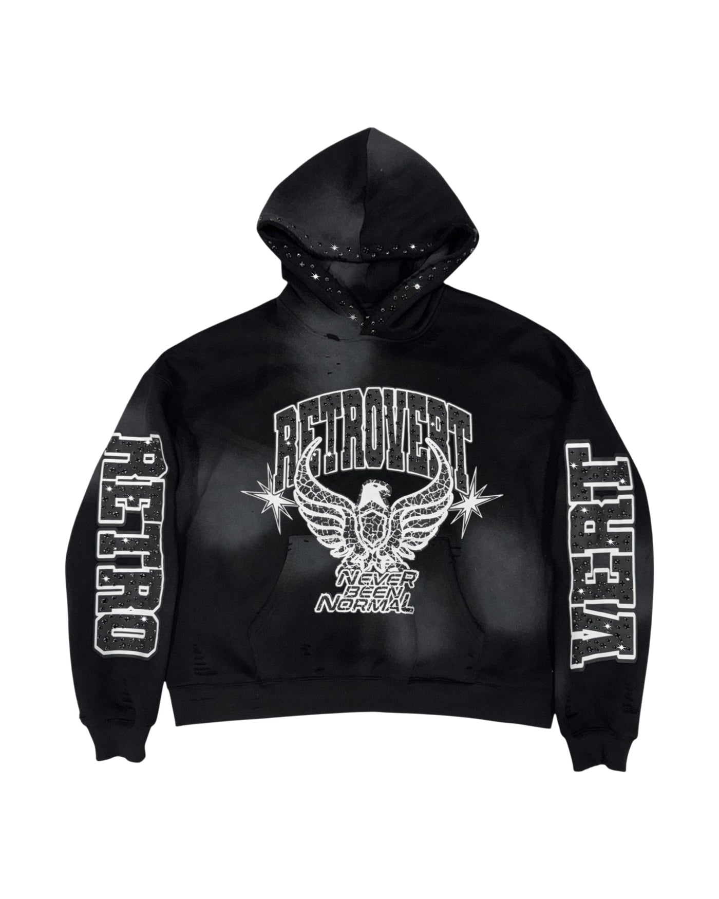 Retrovert Never Been Normal Hoodie Black