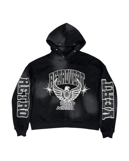Retrovert Never Been Normal Hoodie Black