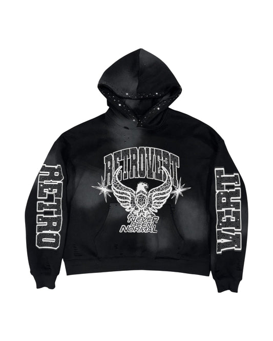 Retrovert Never Been Normal Hoodie Black