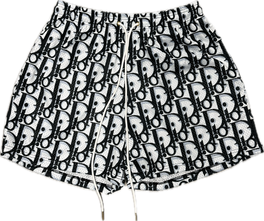 Dior print shorts black/white