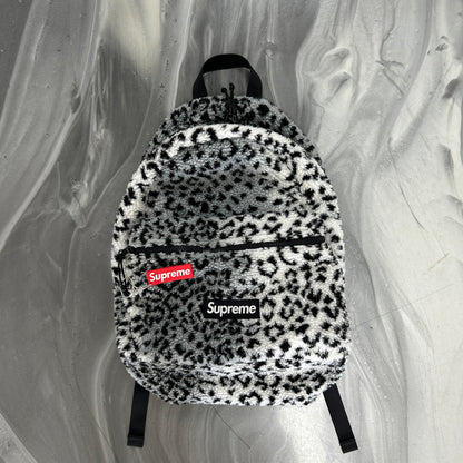 Supreme Leopard Fleece Backpack
White FW17