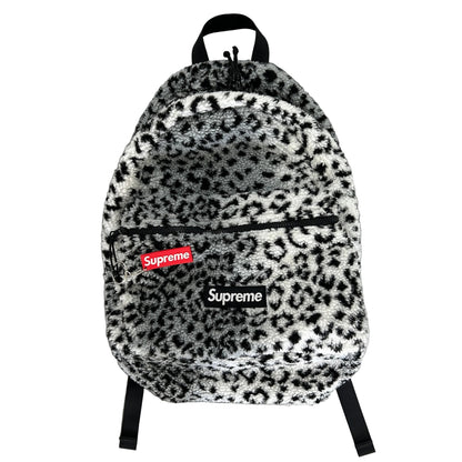 Supreme Leopard Fleece Backpack
White FW17