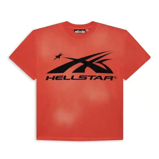 Hellstar Black On Red Gel Logo Tee