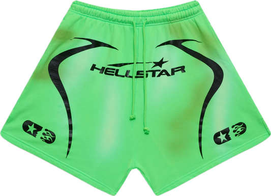 Hellstar Warm Up Shorts Neon Green