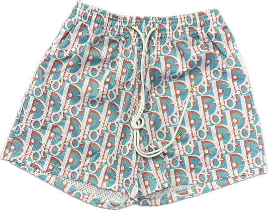 Designer Print Dolphins Dior Shorts