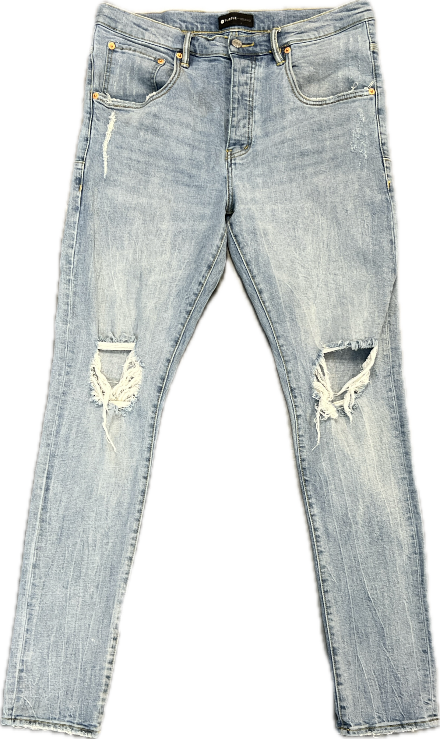 Ripped Purple Jeans Light Denim (USED)