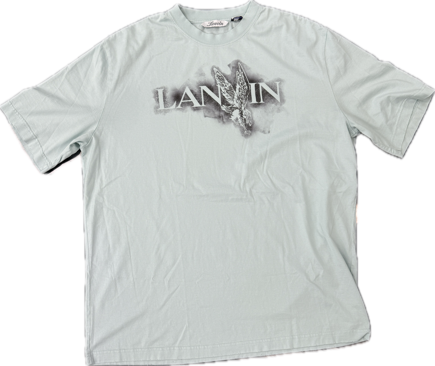 Lanvin Bird Script Tee Blue