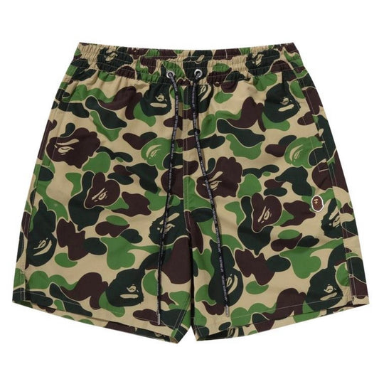 BAPE ABC Camo One Point Relaxed Fit Water Shorts Green