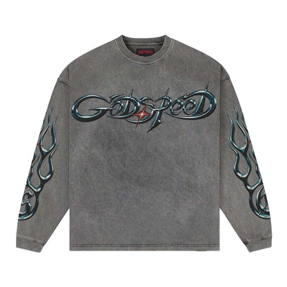 Godspeed New Age Reloaded Long Sleeve Tee Grey Wash