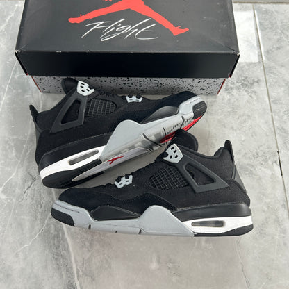 (SZ 7Y)(USED) Jordan 4 Retro Black Canvas (GS)