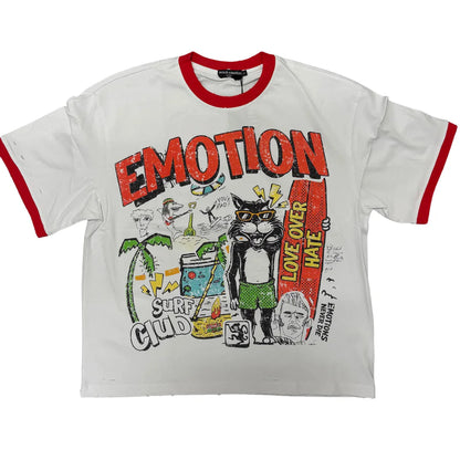Mixed Emotions Surf Club Tee White — front — Cold Shoulder Kicks Palm Beach