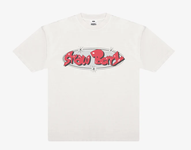 STRAWBERRY Vintage White Sonic T-Shirt