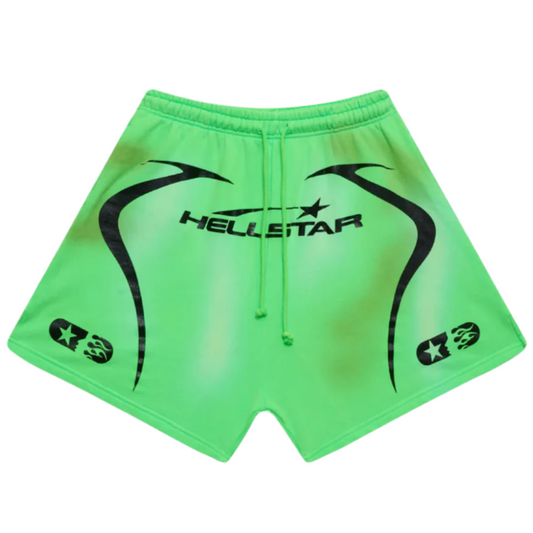 Hellstar Warm Up Shorts Neon Green