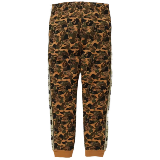 BAPE × MCM Camo Slim Sweatpants Brown