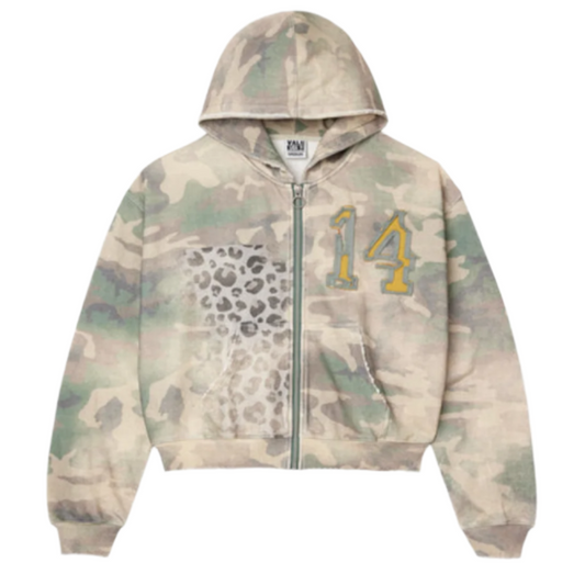 VALE CHEETAH CAMO ZIP UP
