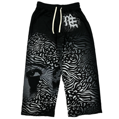 ME Black Striped Sweatpants