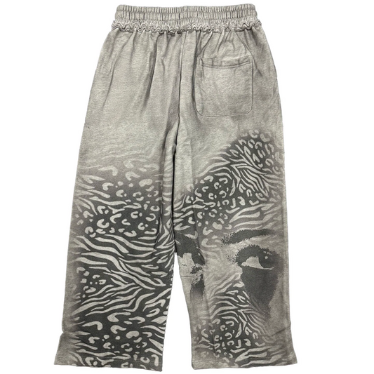 Mixed Emotion grey striped sweatpants — view 2