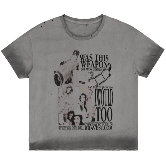 Bravest Studios Camcorder Vintage Tee Grey