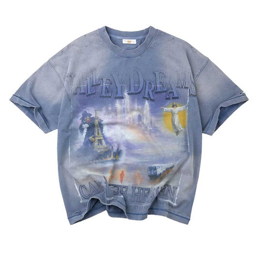 Vale Forever Can I See Haven Tee Blue — front — Cold Shoulder Kicks Palm Beach