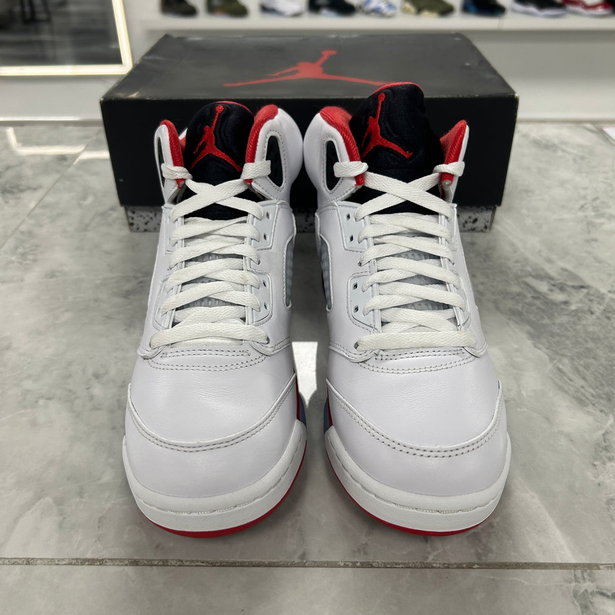 Jordan 5 Retro Fire Red Black Tongue (2025)(GS)(USED)