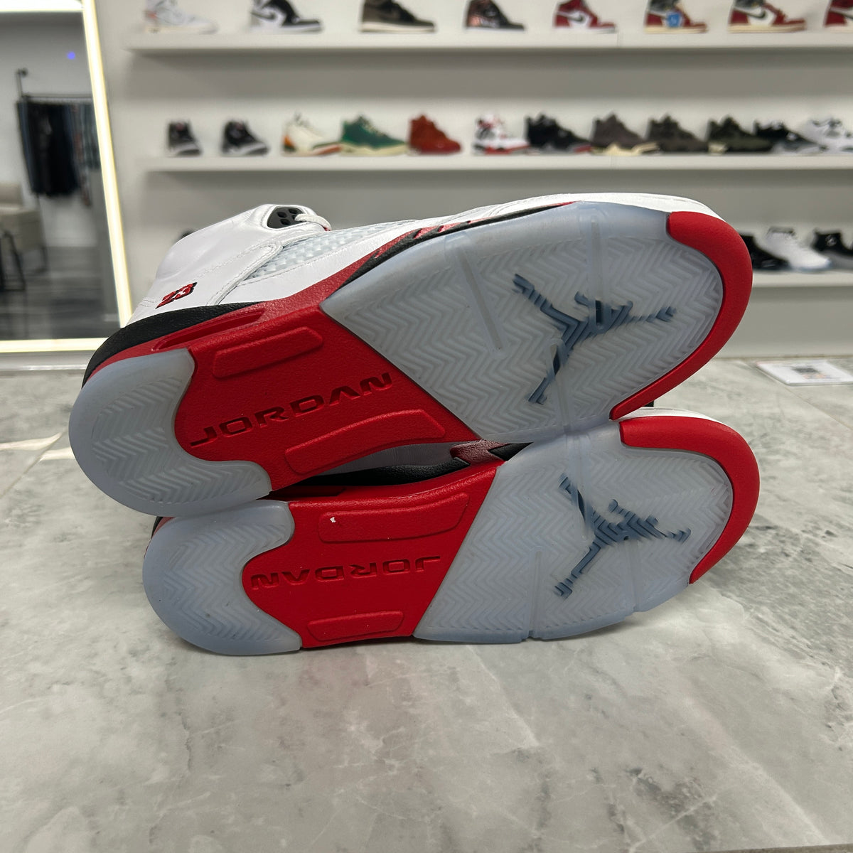 Jordan 5 Retro Fire Red Black Tongue (2025)(GS)(USED)