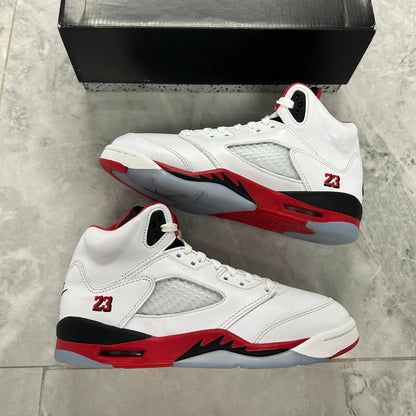 Jordan 5 Retro Fire Red Black Tongue (2025)(GS)(USED)